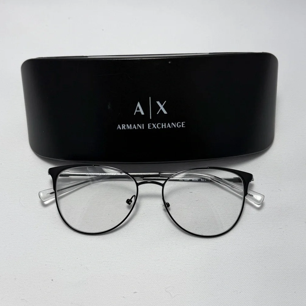 Armani Exchange Black Clubmaster Eyeglasses - Frames Only